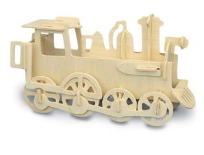 Ξυλινο Συναρμολογουμενο Παζλ 3d P005 – Rolling Locomotive Construction Kit