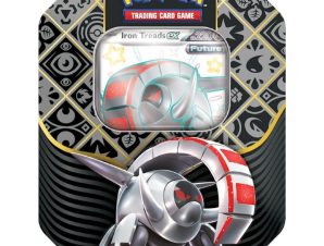 Pokémon TCG: Scarlet Violet – Paldean Fates 4-Booster Tin Iron Treads (Pokemon USA)