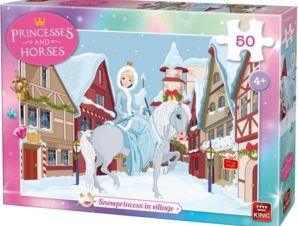 King Fairy Tale Παζλ Princesses And Horses Snow Princess In Village 12τμχ. 55898